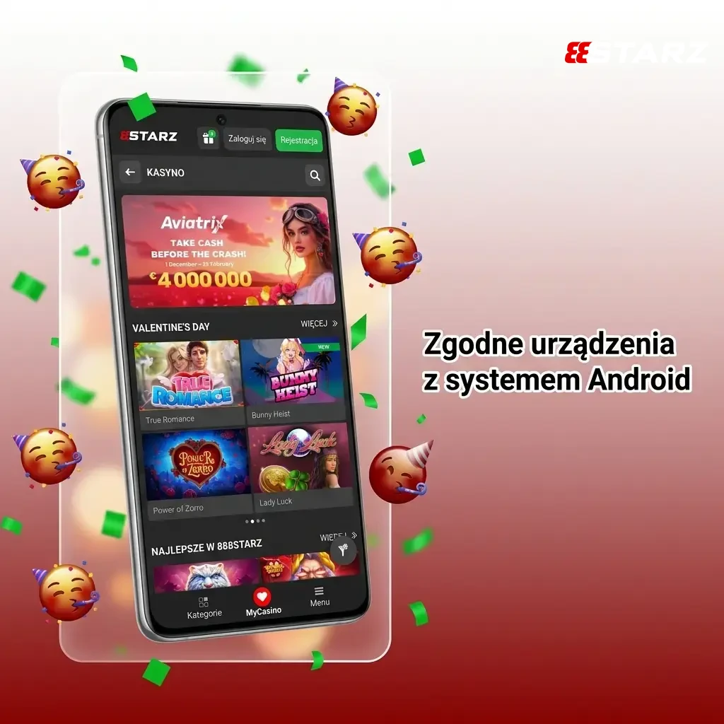 Lista zgodnych urządzeń Android z aplikacją 888starz: Samsung, Xiaomi, Realme, OnePlus, Motorola, Google Pixel, Oppo, Huawei
